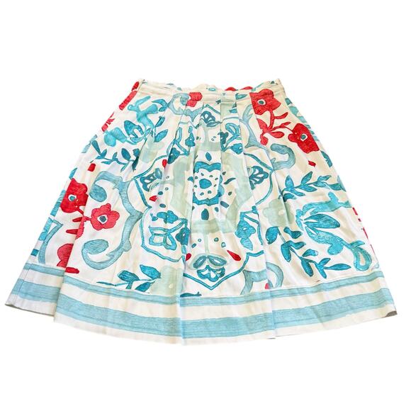 Ann Taylor LOFT Watercolor Floral Drawstring Skirt Size 10 NEW Whisper White - Picture 13 of 15